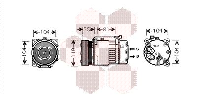 VAN WEZEL Компрессор, кондиционер 5800K270